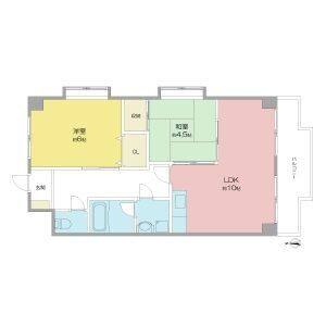 2LDK 間取り図
