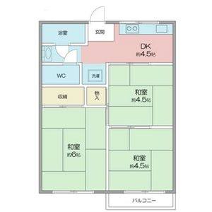 3DK 間取り図