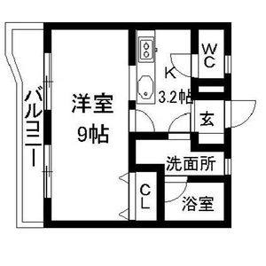 1K 間取り図