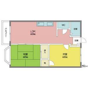 2LDK 間取り図