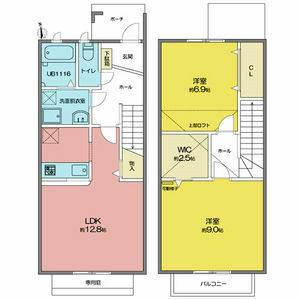 2LDK 間取り図