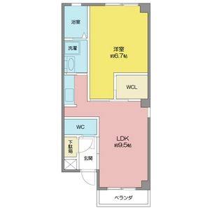 1LDK 間取り図