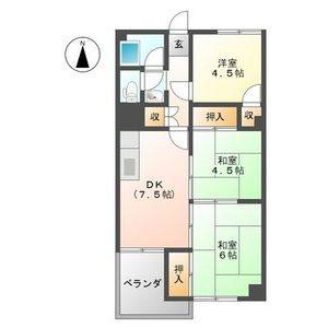 3DK 間取り図