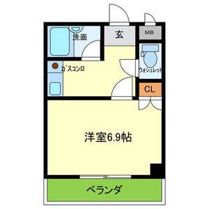 1K 間取り図