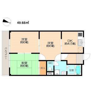 3DK 間取り図