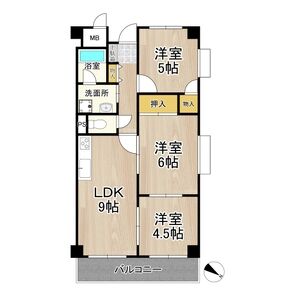 2LDK 間取り図