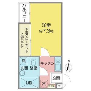 1K 間取り図