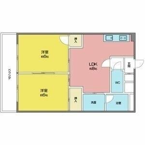 2DK 間取り図