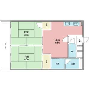 2DK 間取り図