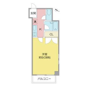 1K 間取り図