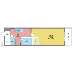 1K 間取り図