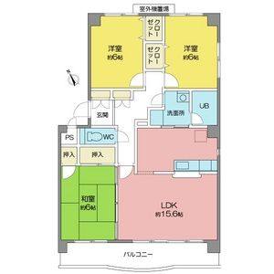 3LDK 間取り図