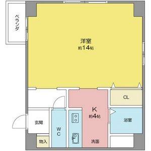 1K 間取り図