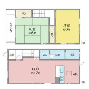 2LDK 間取り図