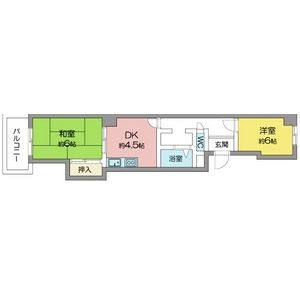 2DK 間取り図
