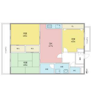 3DK 間取り図