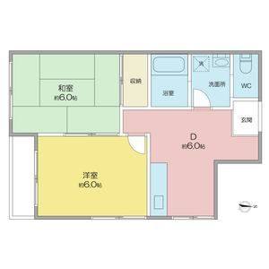2DK 間取り図