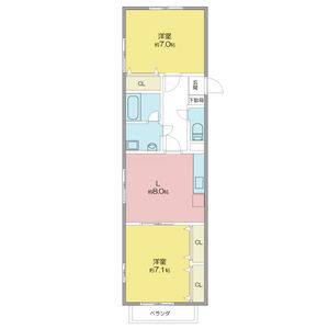 2DK 間取り図