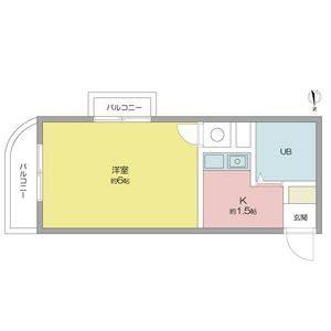 ワンルーム 間取り図