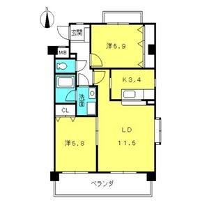 2LDK 間取り図