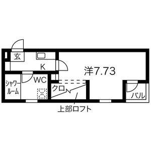 1K 間取り図
