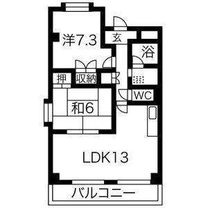 2LDK 間取り図