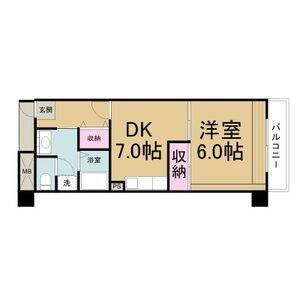 1DK 間取り図