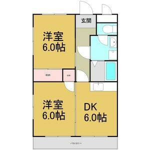 2DK 間取り図