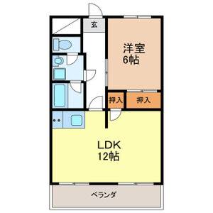 1LDK 間取り図