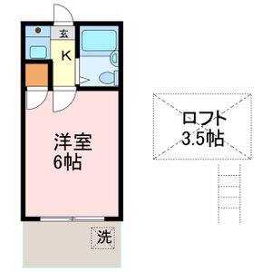 1K 間取り図