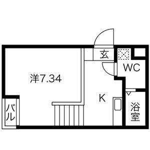 1K 間取り図