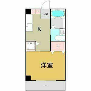 1K 間取り図