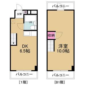 1DK 間取り図