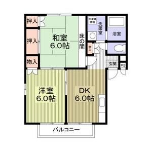 2DK 間取り図