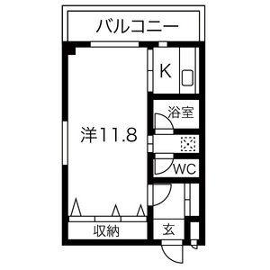 1K 間取り図