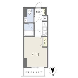 1K 間取り図