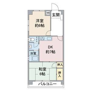 2DK 間取り図