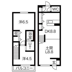 2LDK 間取り図