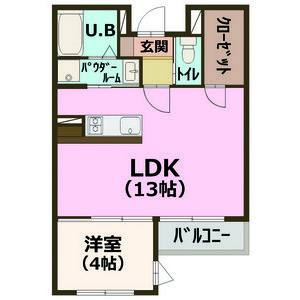1LDK 間取り図