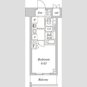 1K 間取り図