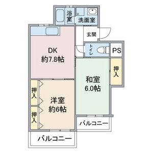2DK 間取り図