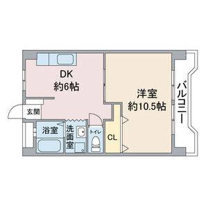 1DK 間取り図