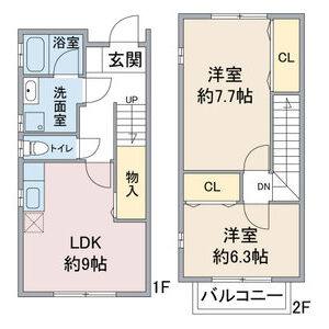 2LDK 間取り図