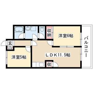 2LDK 間取り図