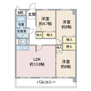 3LDK 間取り図