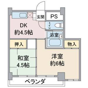 2DK 間取り図