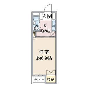 1K 間取り図