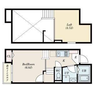 1K 間取り図