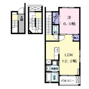 1LDK 間取り図