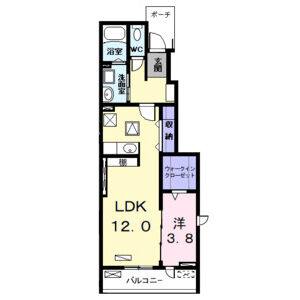 1LDK 間取り図
